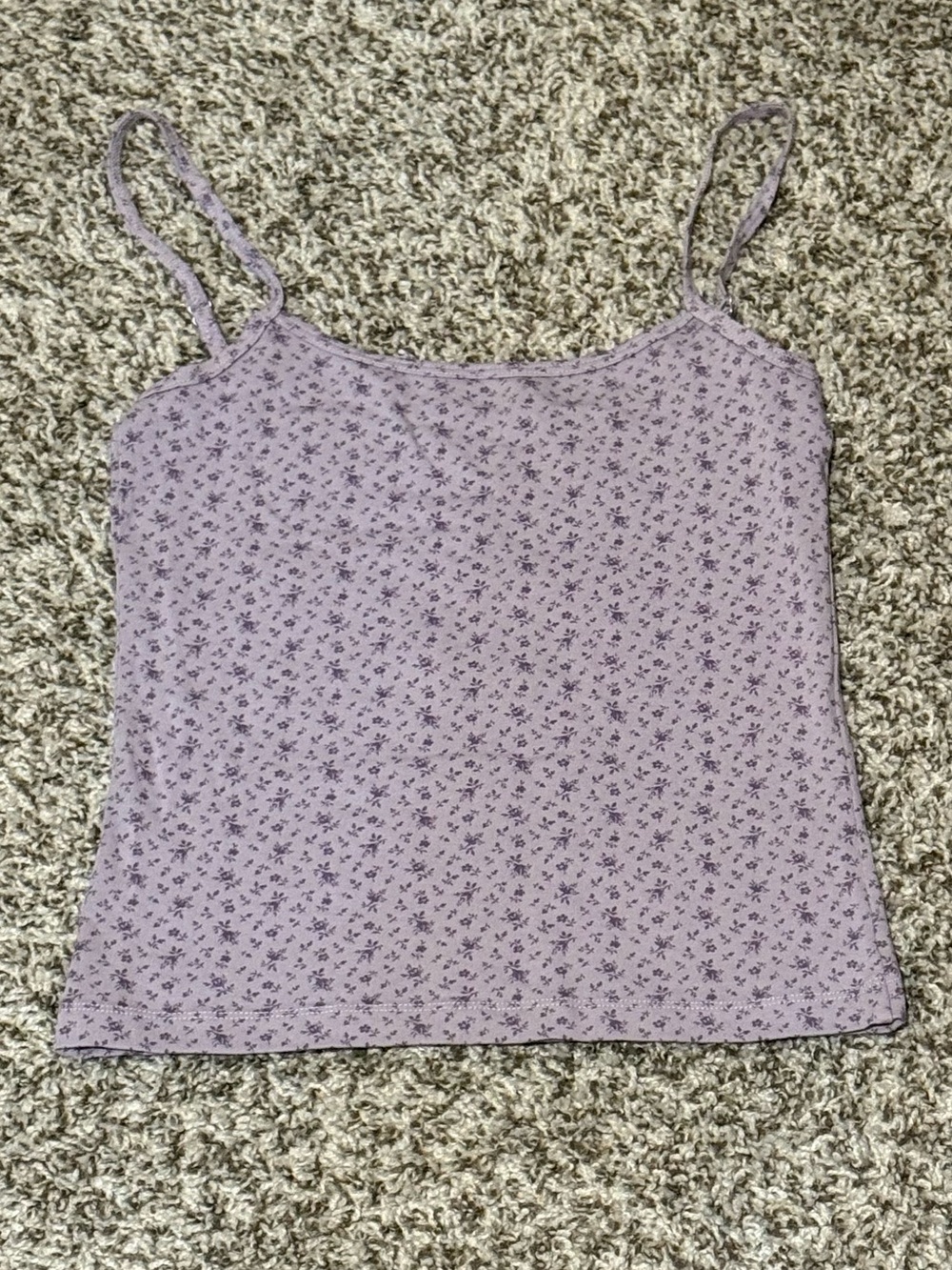 NWT | Brandy Melville | Skylar Floral Tank in Lavender | O/S | Made in Italy 🇮🇹